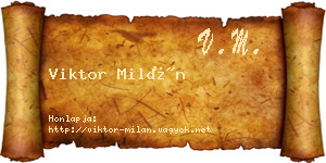 Viktor Milán névjegykártya