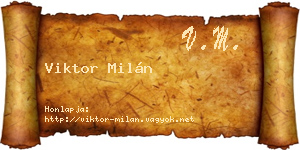 Viktor Milán névjegykártya